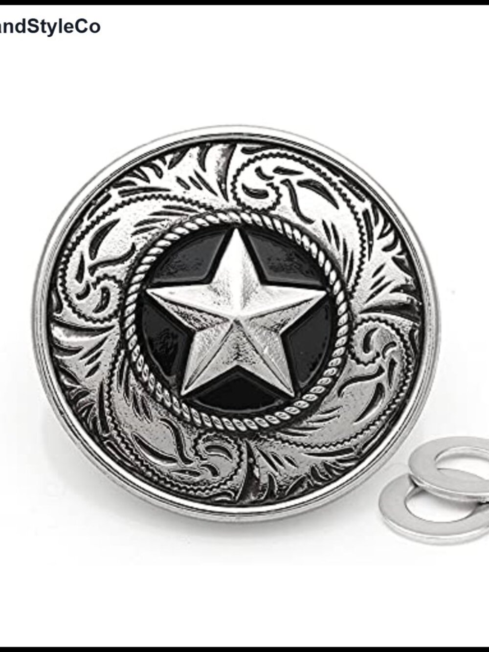 Star Navajo Vintage Coin Concho Screw Back Leathercraft Embellishment 1-1/4"